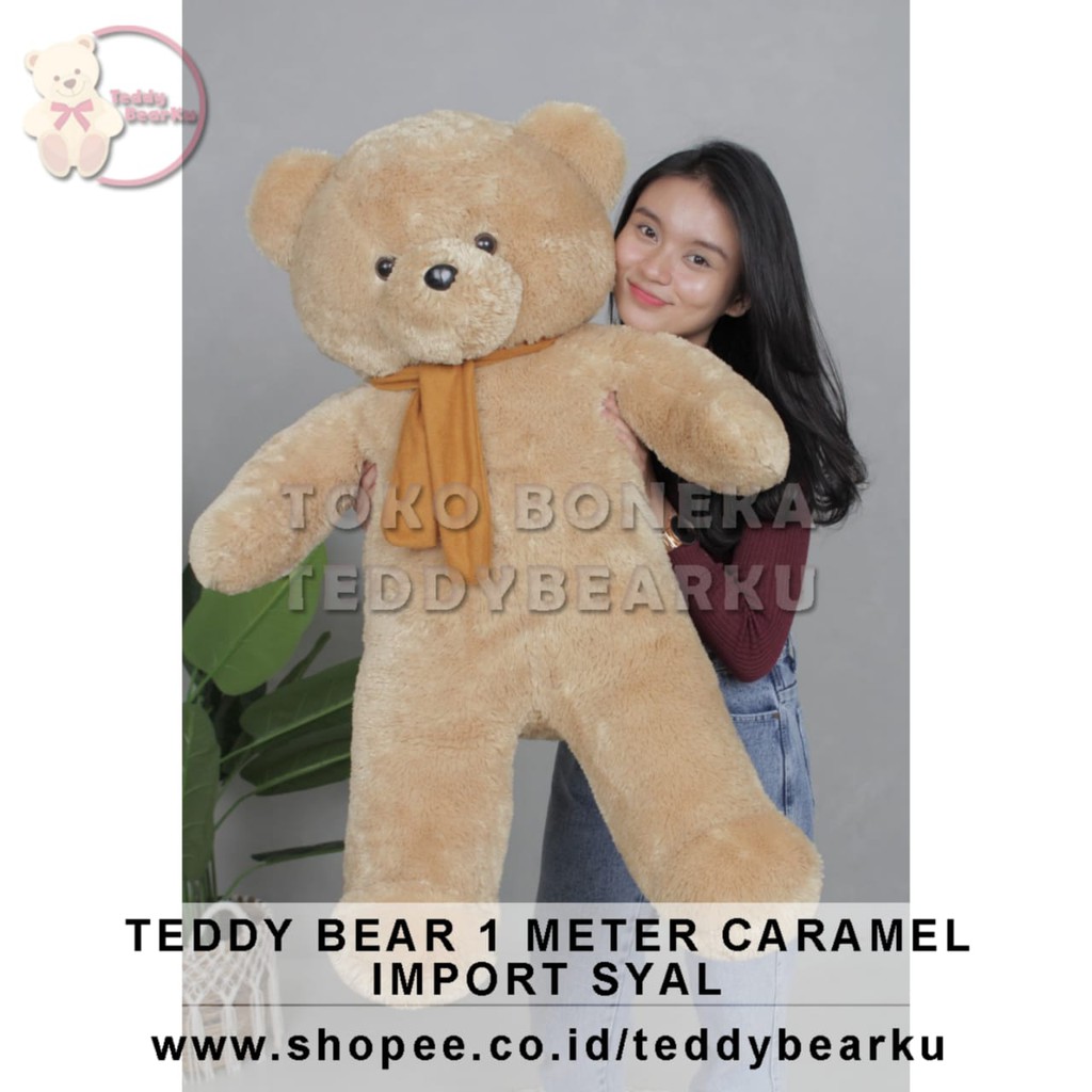 TERMURAH! Fullrasfur Boneka Beruang Teddy Bear Jumbo Super Besar Super Jumbo 1M 100CM 1METER BIG SIZE