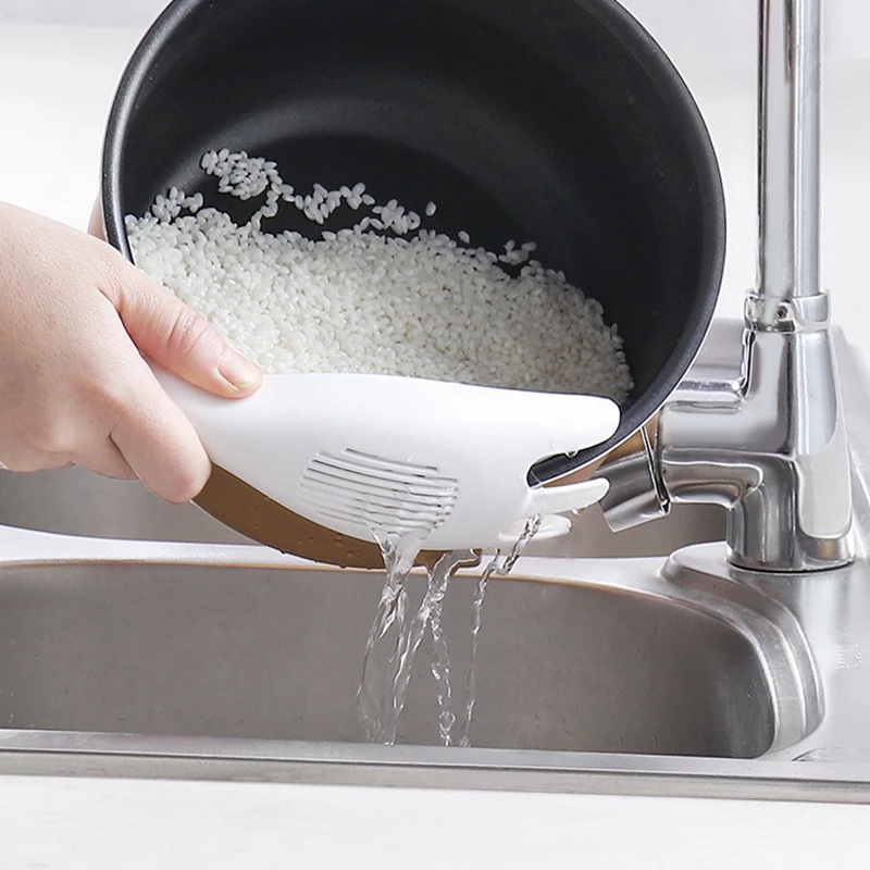 [Multifunctional Portable Washing Rice Shovel Sieve ][Household Rice Washing Machine ][Household Drainer Washing Bean Handle Filter Mesh]