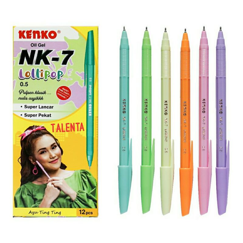 Pulpen Kenko NK-7 Oil Gel 0.5mm (1 Lusin)