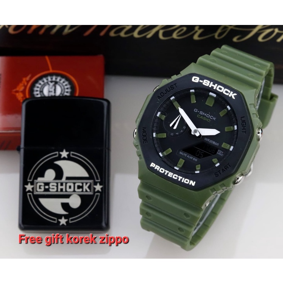 FREE GIFT✅ Jam tangan pria Gshock Digital analog water proof bisa COD