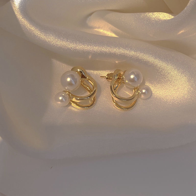 AY(CN) Anting Stud S925 Sterling Silver Hias Mutiara Untuk Wanita