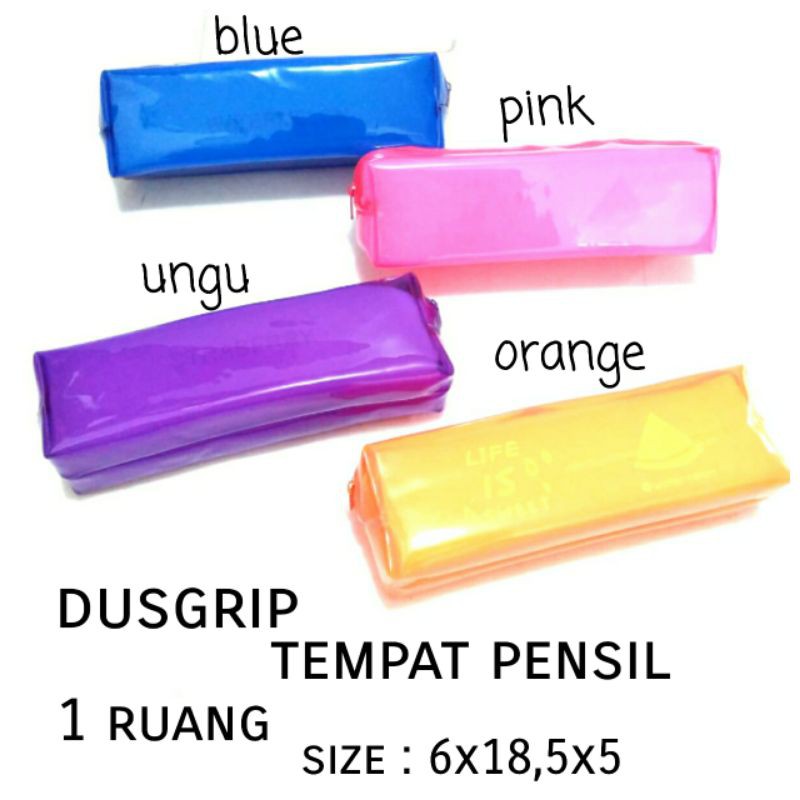 TEMPAT/KOTAK PENSIL ANAK MURAH BIRU UNGU PINK OREN