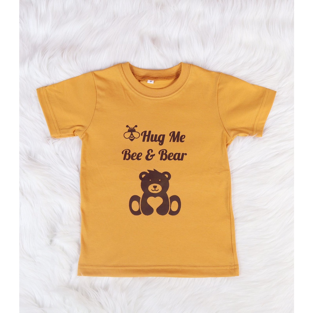 KAOS ANAK GAMBAR BERUANG HUGME BEE AND BEAR