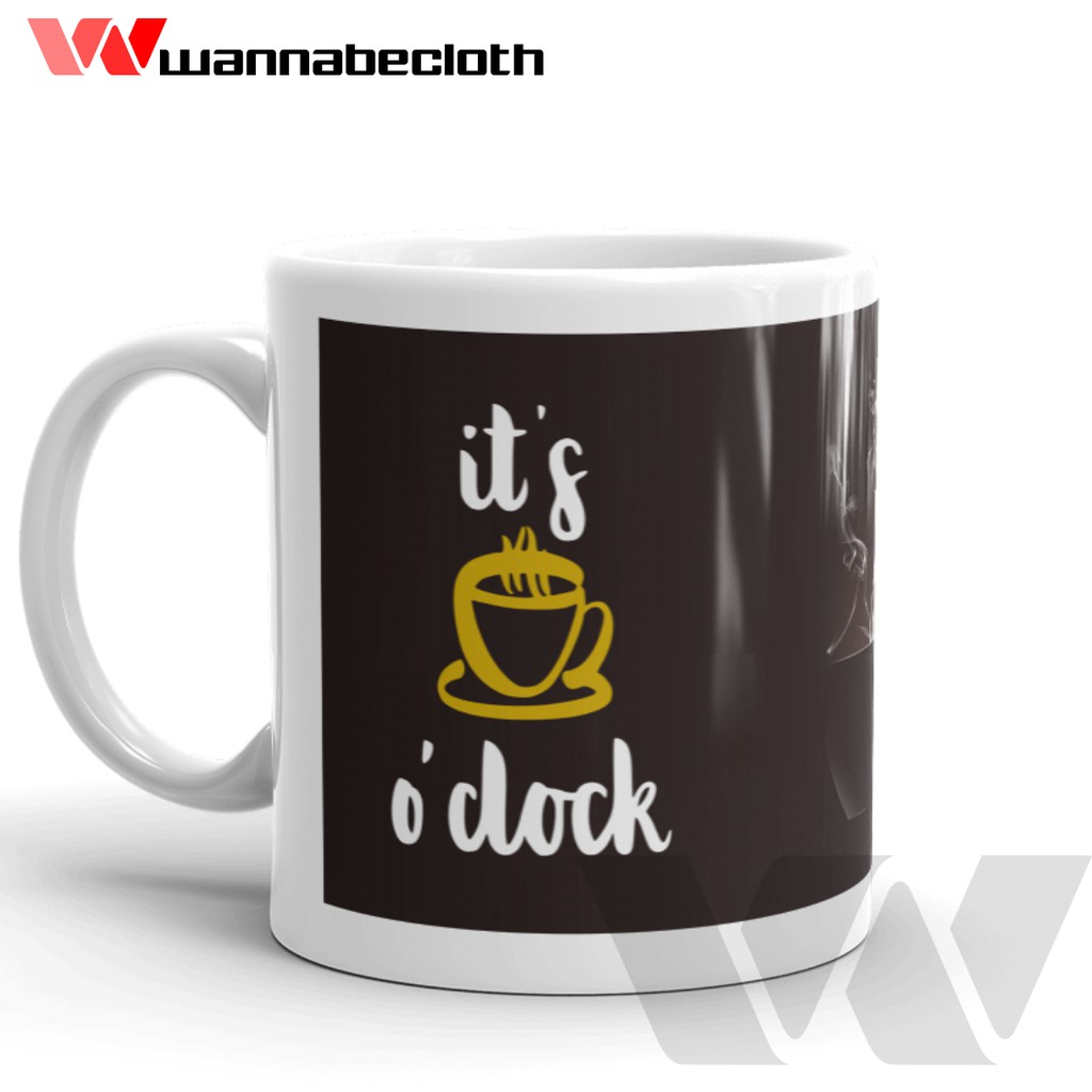 Mug Coffee Mug Kopi Barista Mug Custom Cetak Coffee Mug Its Coffee O Clock