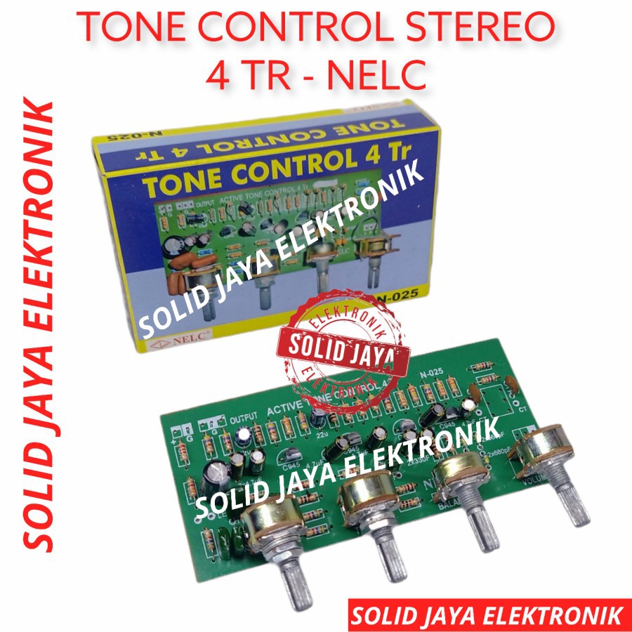 KIT TONE CONTROL STEREO 4TR HI FI KONTROL 4 POTENSIO 4 TR TRANSISTOR NELC N025 N 025 NELC