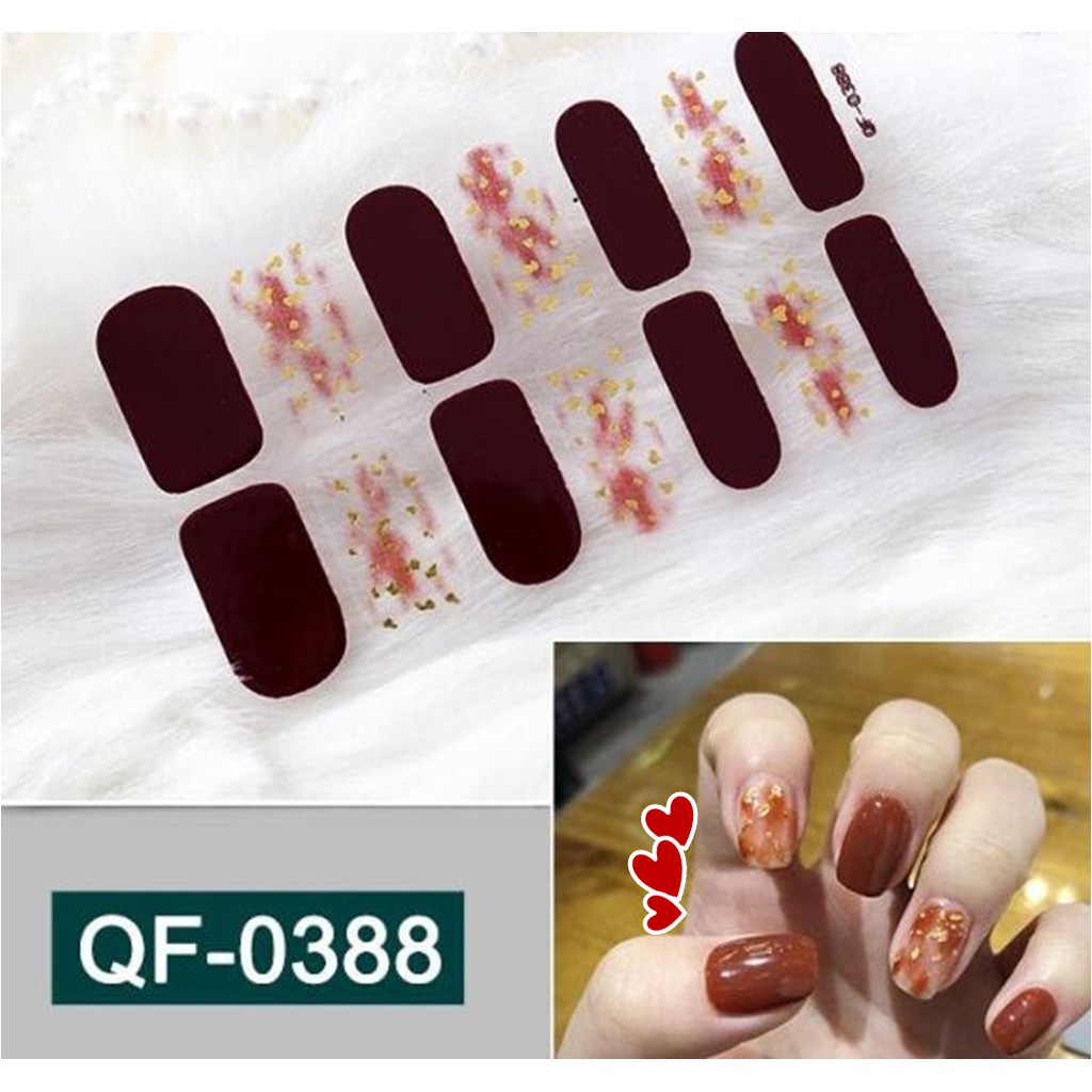 14Pcs/Stiker Kuku Murah / Nail Art Sticker / Nail Art Stiker / Nail Art &amp; Sticker QF Series