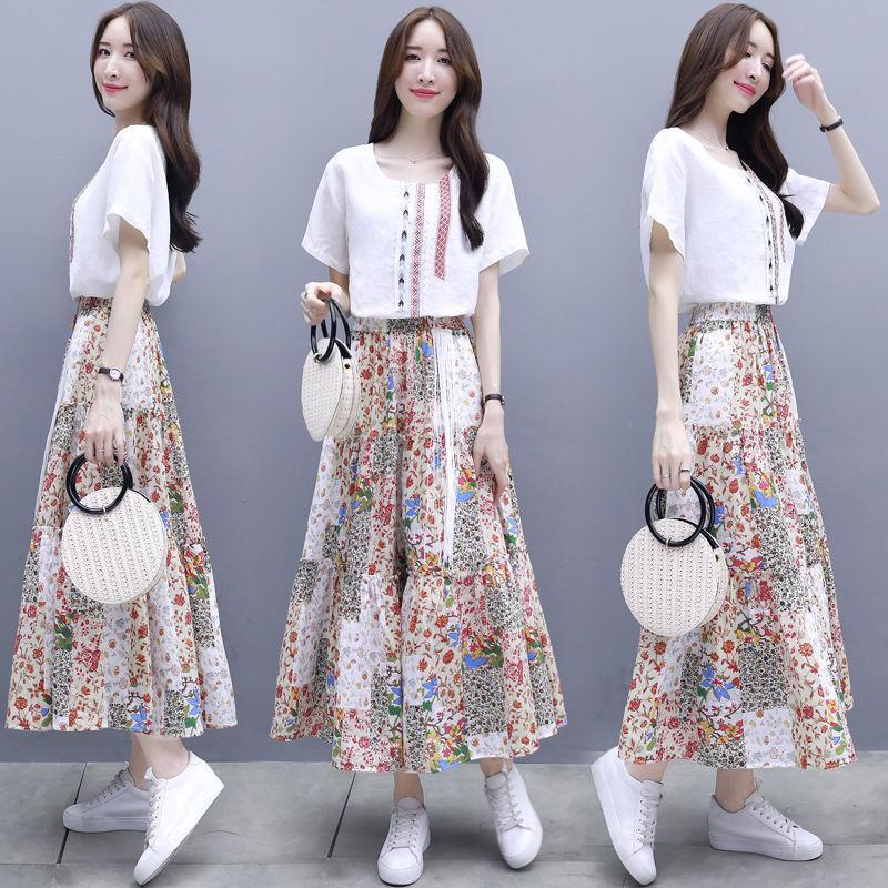 skirt dress suit female summer fashion 2022 new Korean women's dress suit skirt t