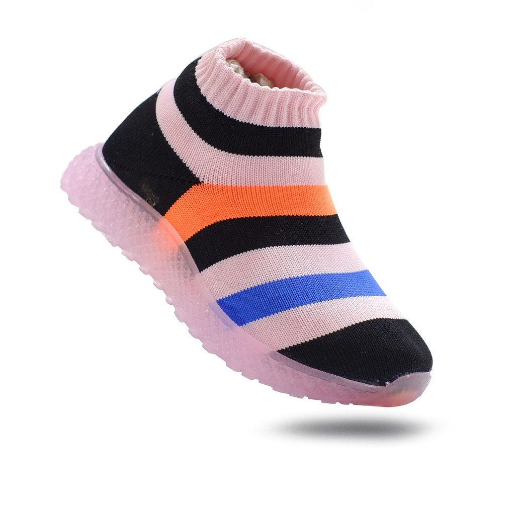 Sepatu anak import - sepatu anak bts - sepatu sneakers anak - sepatu sekolah anak - slip on model selop SVEKES RAINBOW J020C 27-31