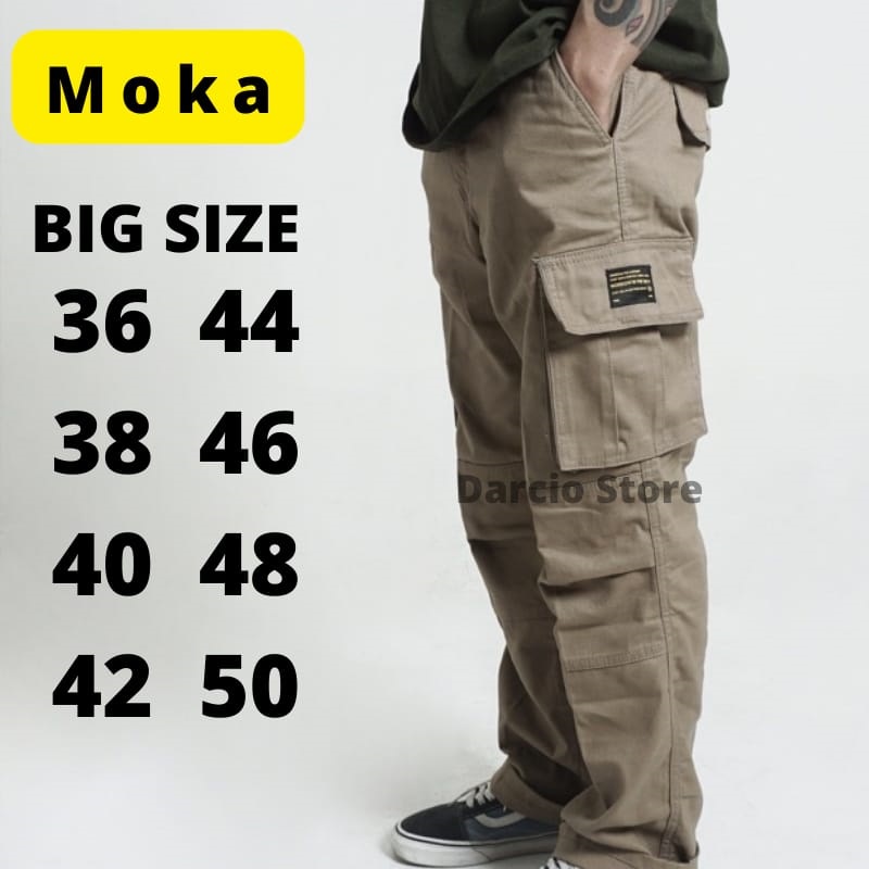 Celana Panjang Pria/Celana Cargo Big Size 36-48/COD BAYAR DI TEMPAT/Celana Pria Jumbo/Celana Pria/celana panjang pria big Size