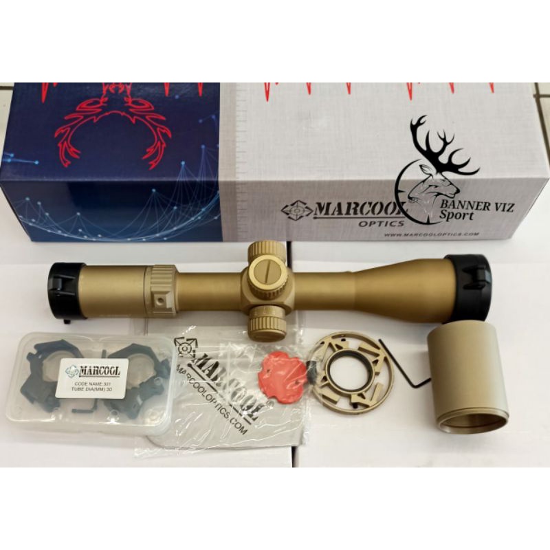 Teleskop marcool assailant 4,5-18x44SFL/gold terbaru