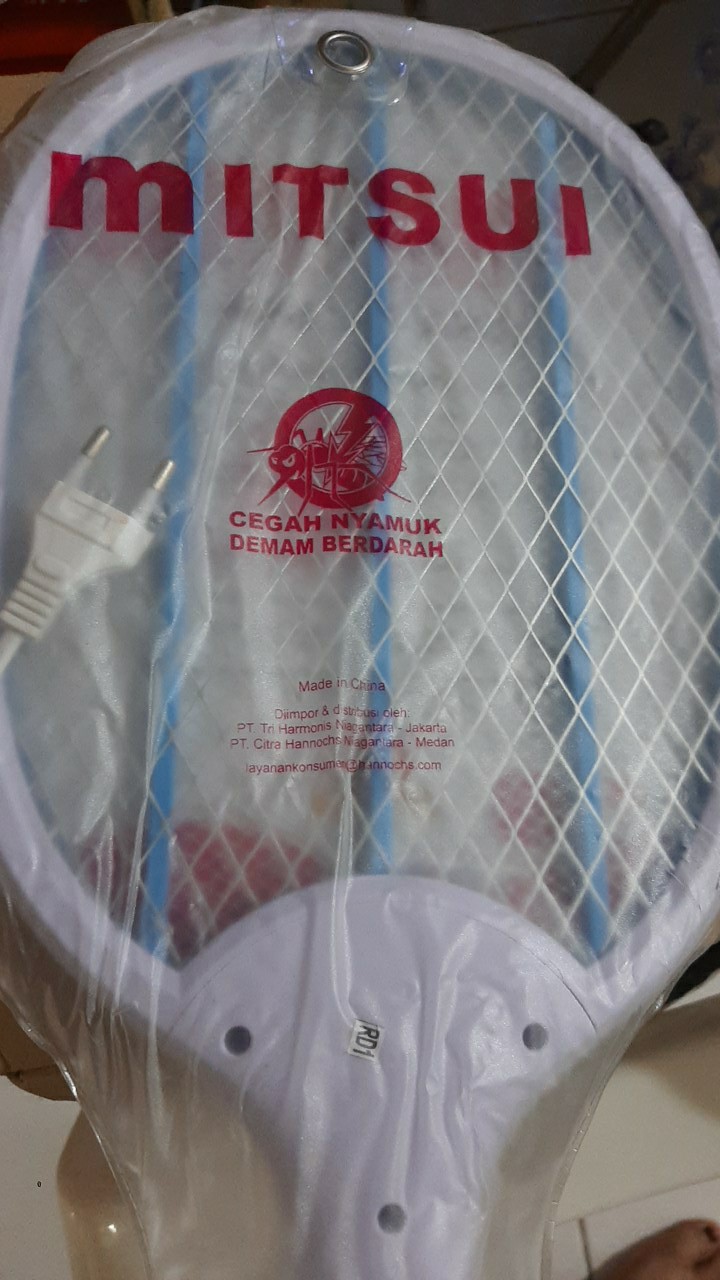 Raket Nyamuk Cas Mitsui Aries Mrl 72 Jaring Oval