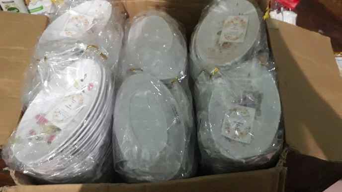 Souvenir Mangkuk Oval Melamin Kemasan Plastik