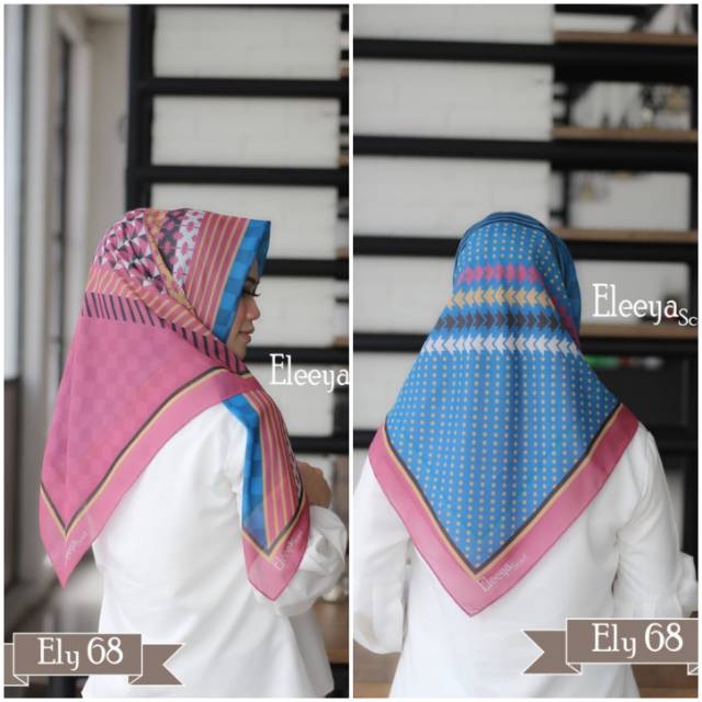 HIJAB SEGIEMPAT MOTIF ELY 68 II Eleeya Scarf