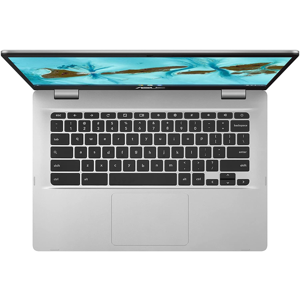 Laptop ASUS CHROMEBOOK C424MA Celeron N4020 4GB 64GB 128GB EMMC SILVER CHROME ORIGINAL-1