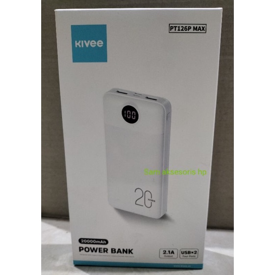 Powerbank KIVEE LED PT126P MAX 20.000mAh original