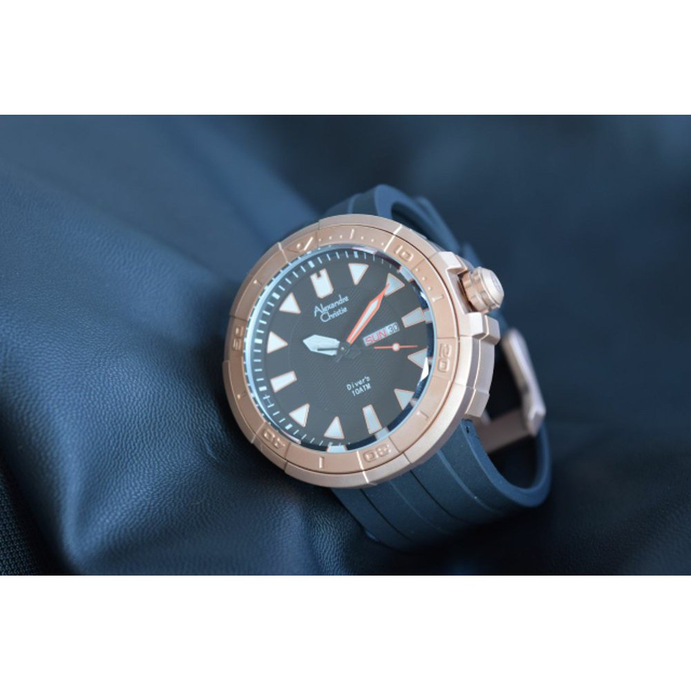JAM TANGAN PRIA ALEXANDRE CHRISTIE NIGHT VISION DIVERS OUTDOOR 6427ME SPORTY ELEGAN ORIGINAL GROSI