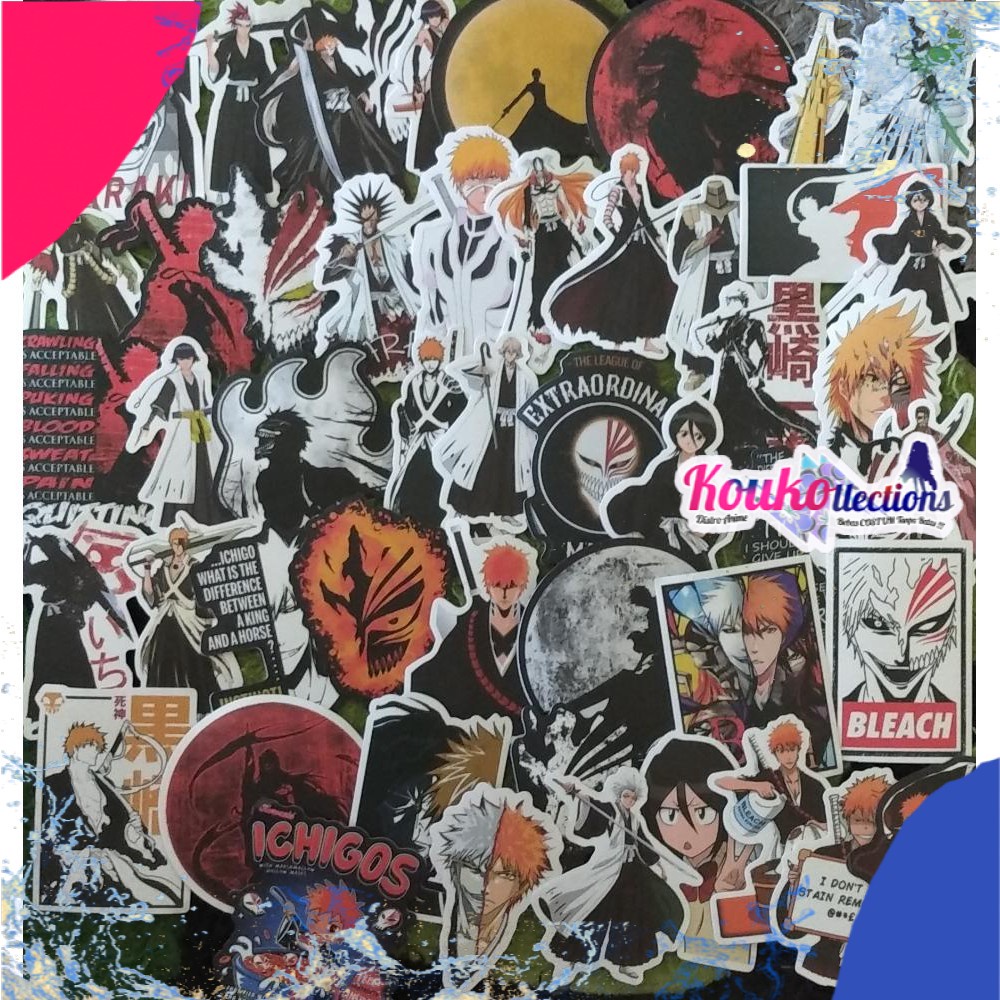 HARGA ISI 30 Stiker Anime Bleach Ichigo Kurosaki poster,kaos,buff stuff naruto one piece dragon