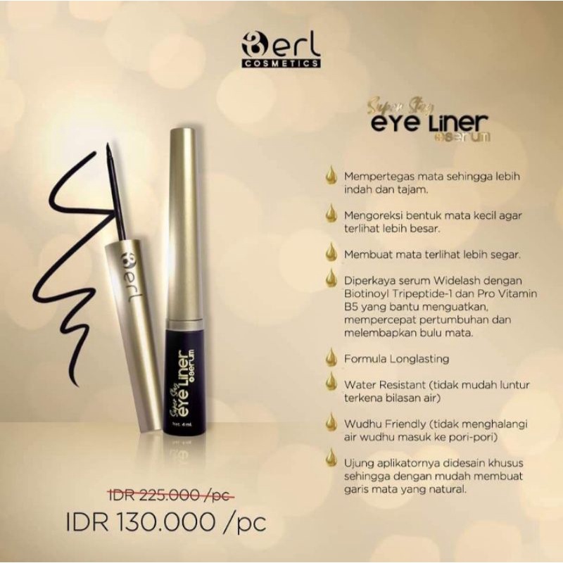 B ERL COSMETIC STAY EYELINER + SERUM Makeup Perawatan Mata Mempercantik Menguatkan Bulu Mata Treatme