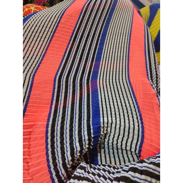 Bahan kain meteran plisket motif St188Dk harga per 0,5 meter