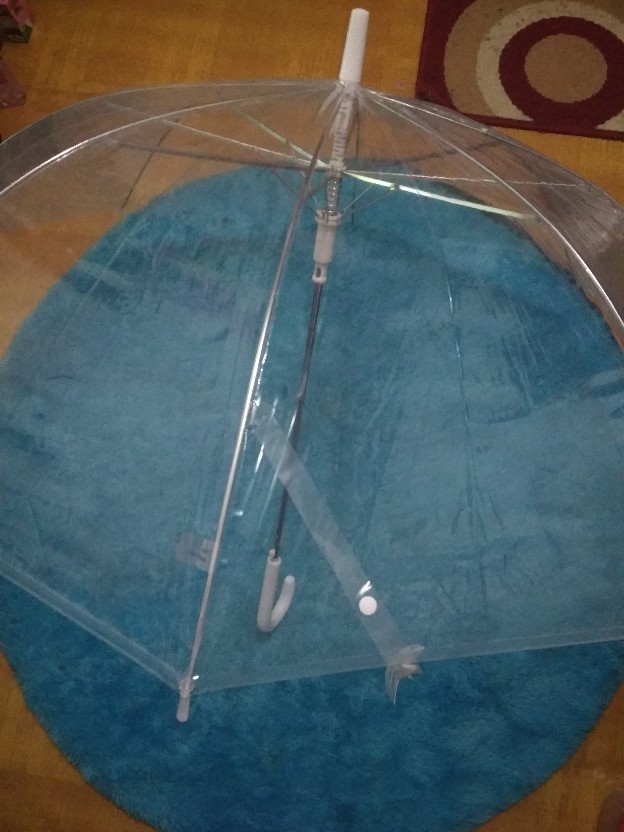 Payung Transparan Import Gagang Crome