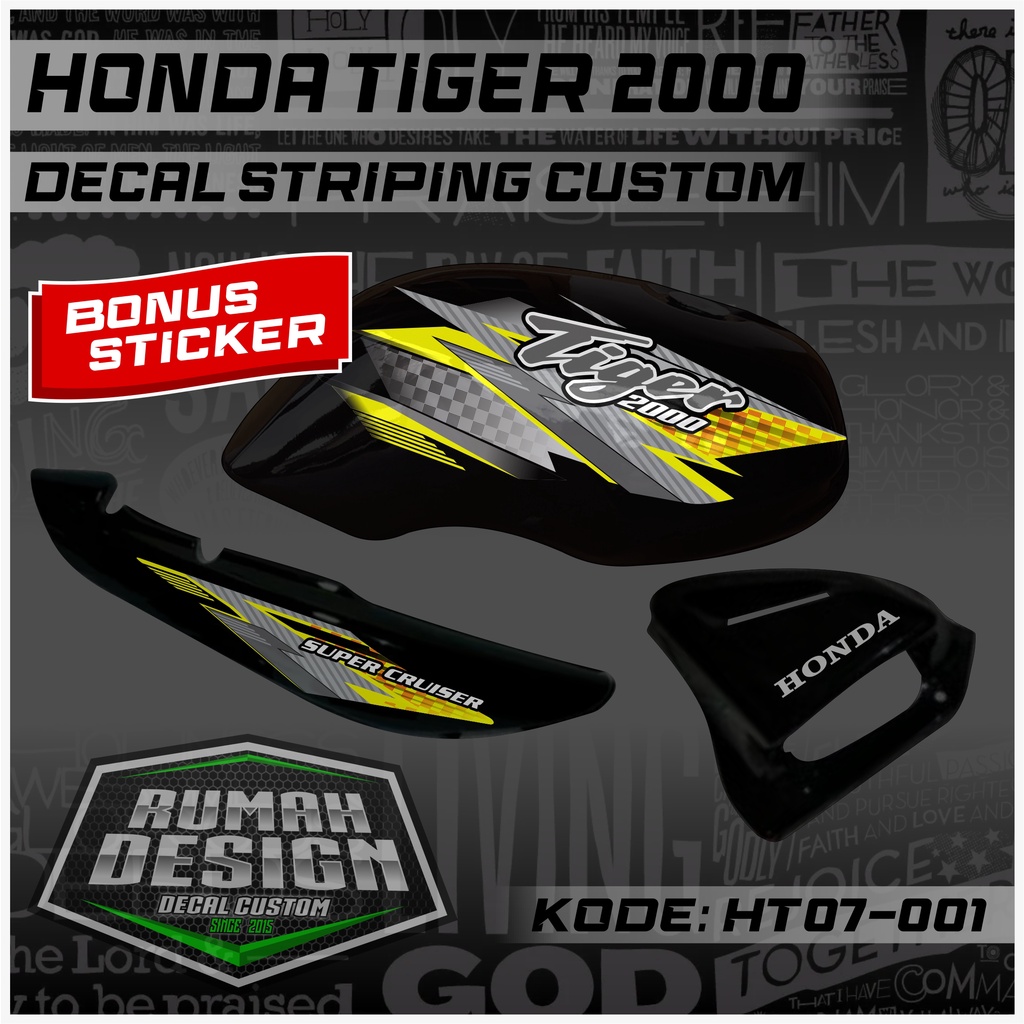 DECAL STICKER STRIPING  HONDA TIGER 2000 07