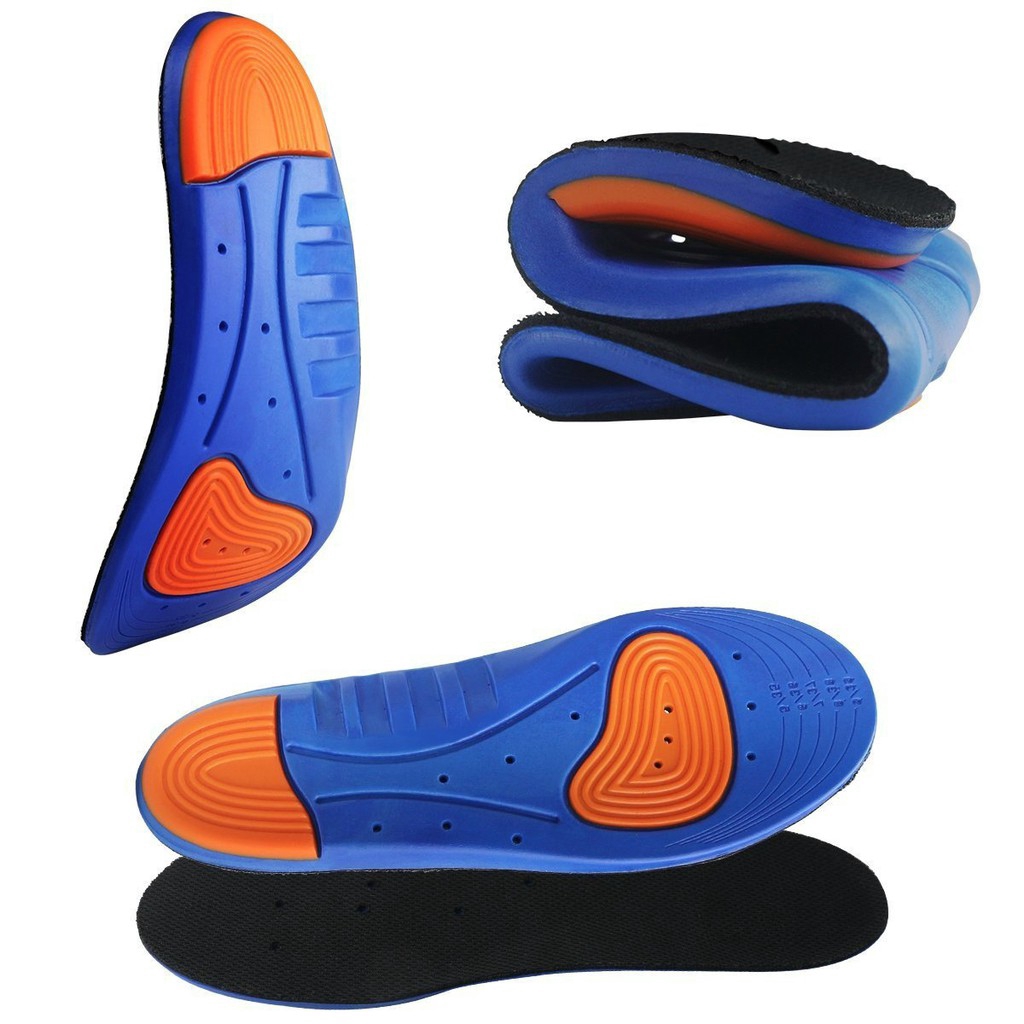 1 Pasang Insole Sisipan Sepatu Olahraga Bahan Silicone Gel Elastis Breathable