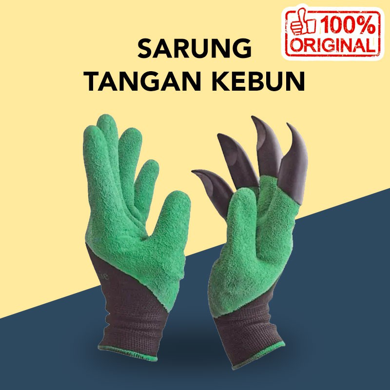 Sarung Tangan Kebun Karet Cakar Tanaman Peralatan Berkebun ANTISLIP Sarung Tangan Berkebun Garden Genie Gloves Cakar Penggali Gali Tanah Pertanian Praktis SPANDEX