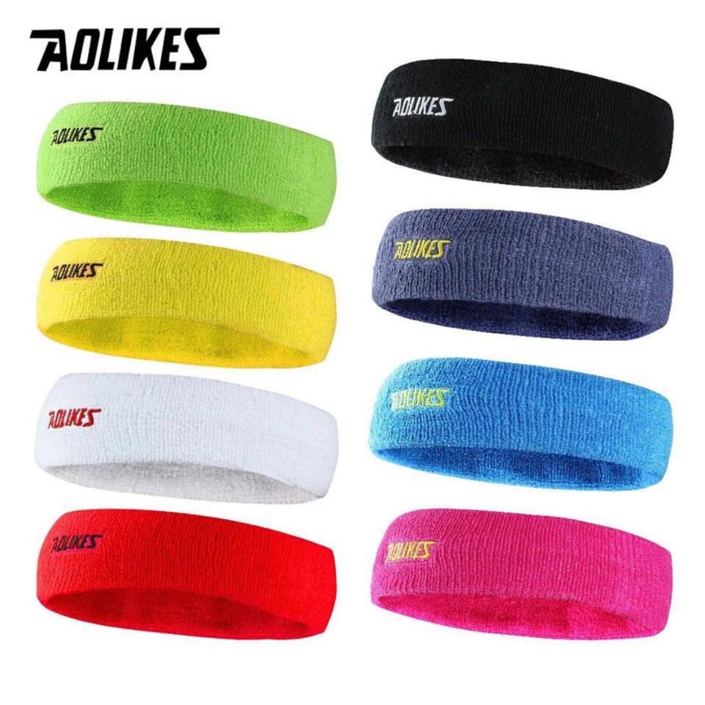 AOLIKES 2108 Cotton Headband Sport Yoga / Gym - Headband Bandana Handuk Ikat Kepala Olahraga