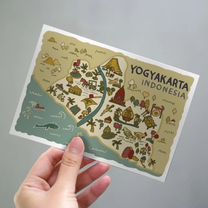 

Yogyakarta Postcard by Lestari - Kartu Pos Ilustrasi