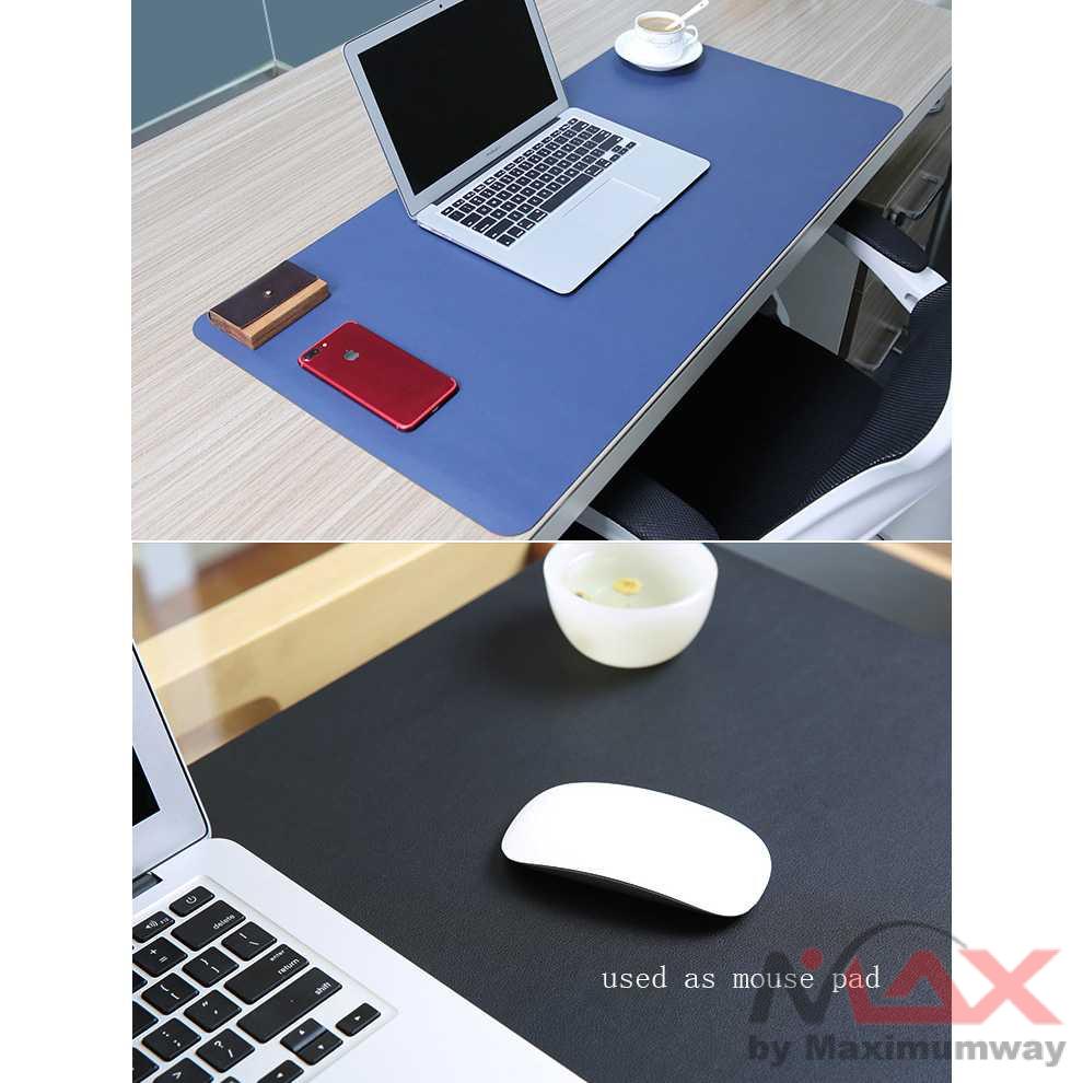 Office Mouse Pad XL Desk Mat Bahan Kulit - A47780 Warna Hitam Merah