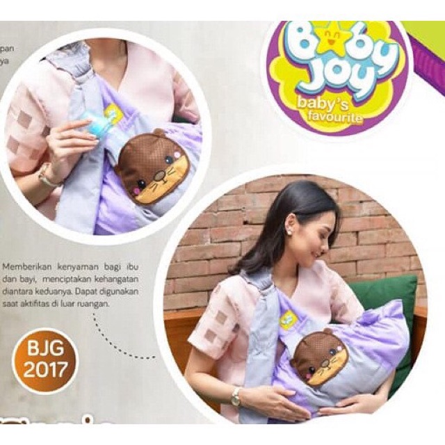 Gendongan samping bayi dengan kantong kokoa series bonnie series babyjoy / baby sling katun