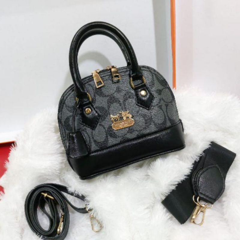 TOP HANDLE BAG WANITA COAHC ALMA MINI BRANDED IMPORT