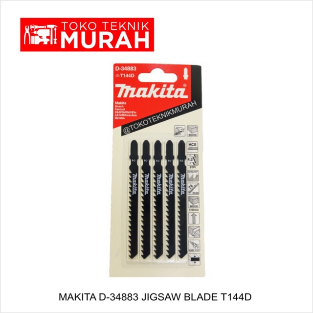 Makita D-34883 Mata Gergaji T144D Jigsaw Blade T 144 D - Isi 5