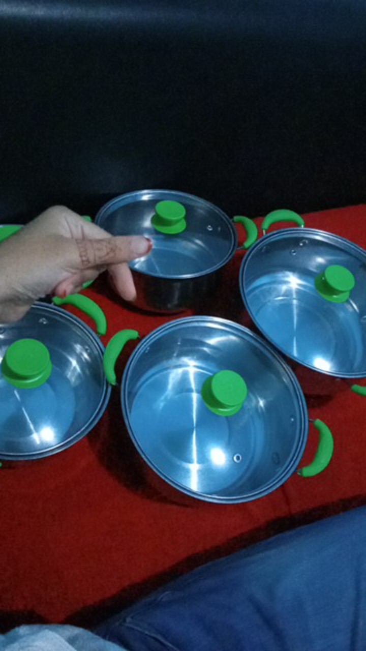 Panci Set 5 Susun Tutup Kaca / Panci Susun Tutup Kaca