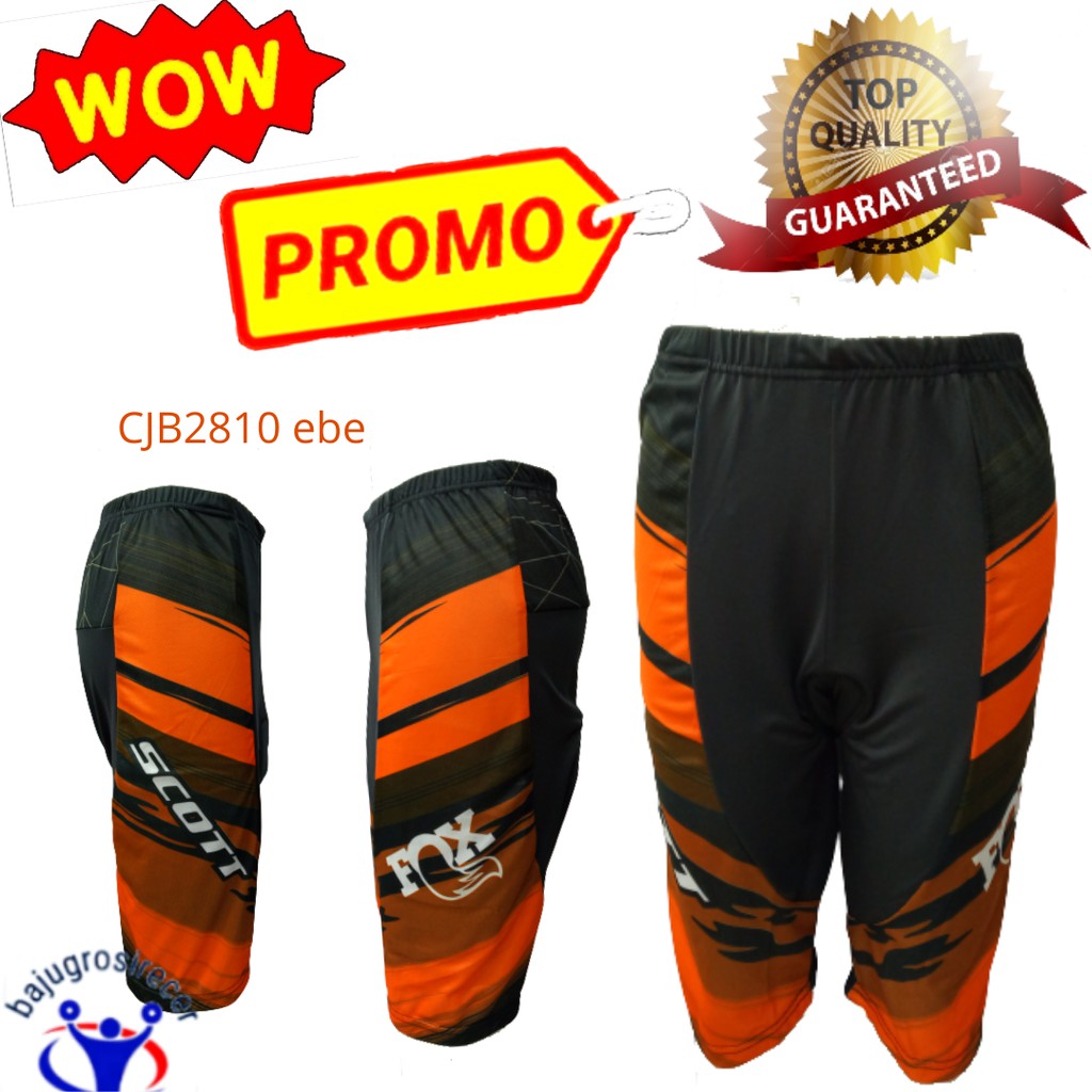 Celana sepeda gunung mtb downhil padding 3/4 / Celana gowes mtb padding 3/4 busa / Celana mtb