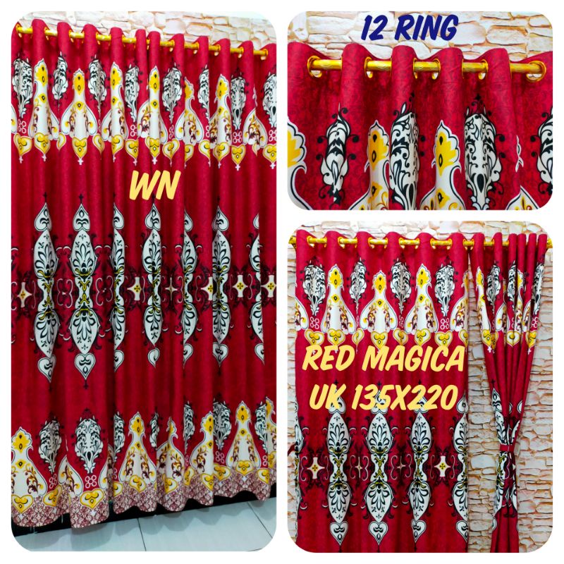 Waty grosir Stok ready!! gorden homemade uk 135x220 smokring besar 12 ring produksi sendiri