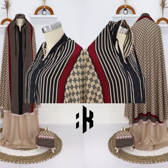 New AMA - Mukena 2in1 RayonLimitedAl Kahf Series Travelling