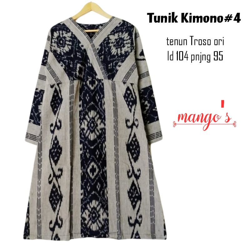 Tunik kimono tenun troso