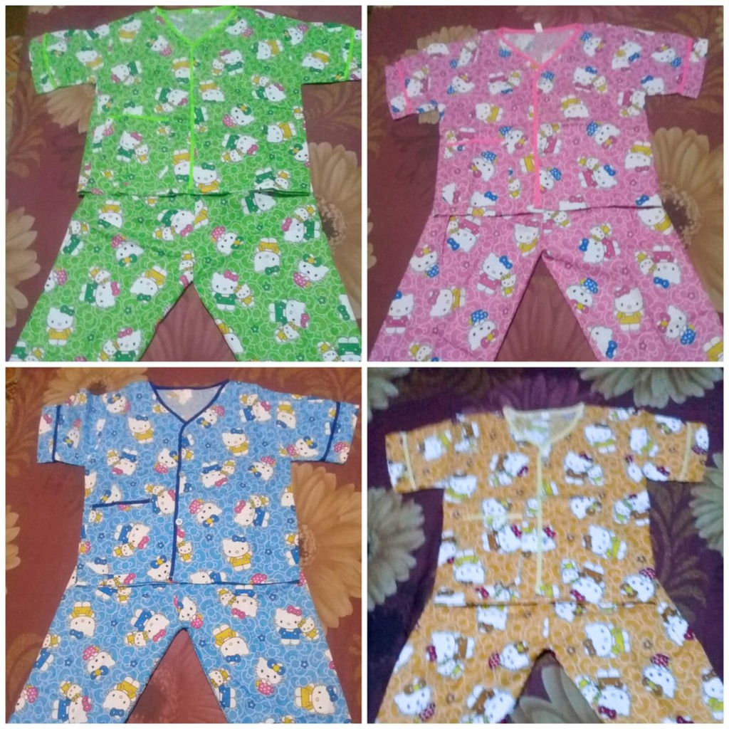 Piyama Anak Katun Jepang / Baju Tidur Anak Katun Bisa Pilih Motif Umur 1-8th/Anak Laki Perempuan M06