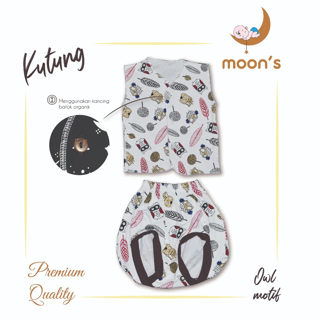 NB MOONS STELAN KUTUNG PREMIUM BABYMOON STELAN BAJU BARU LAHIR NEWBORN BAJU BAYI BAJU PANJANG KUTUN