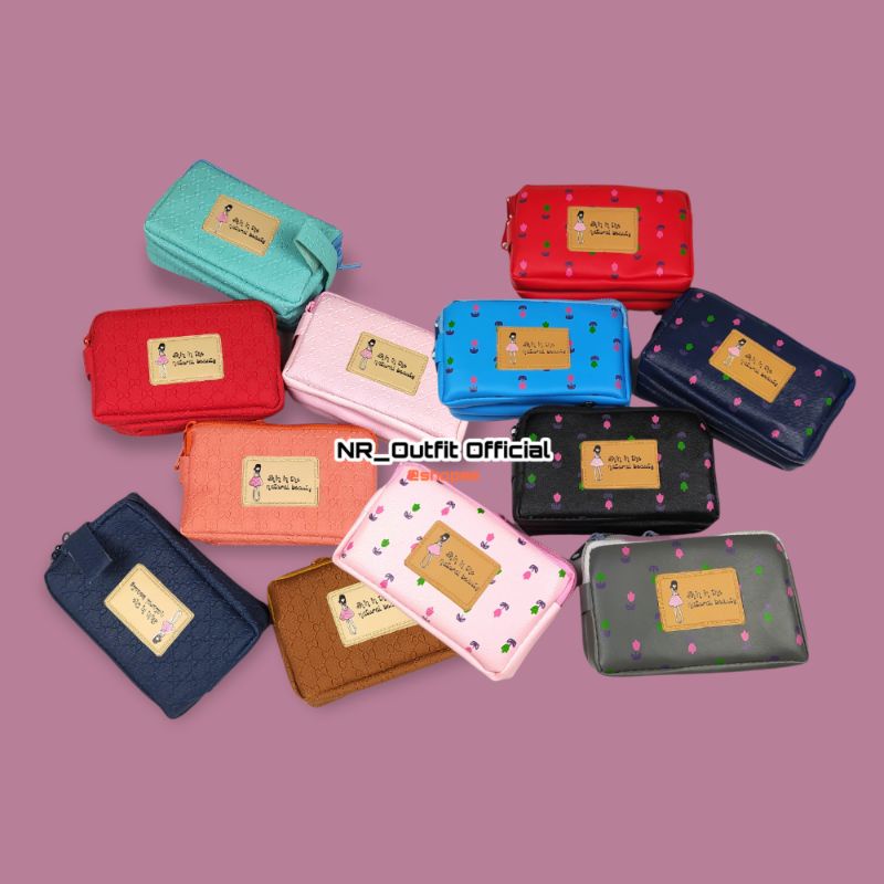 Dompet Panjang Wanita Resleting Motif C03 Tempat Peralatan Makeup Cewek NR_Outfit Official COD