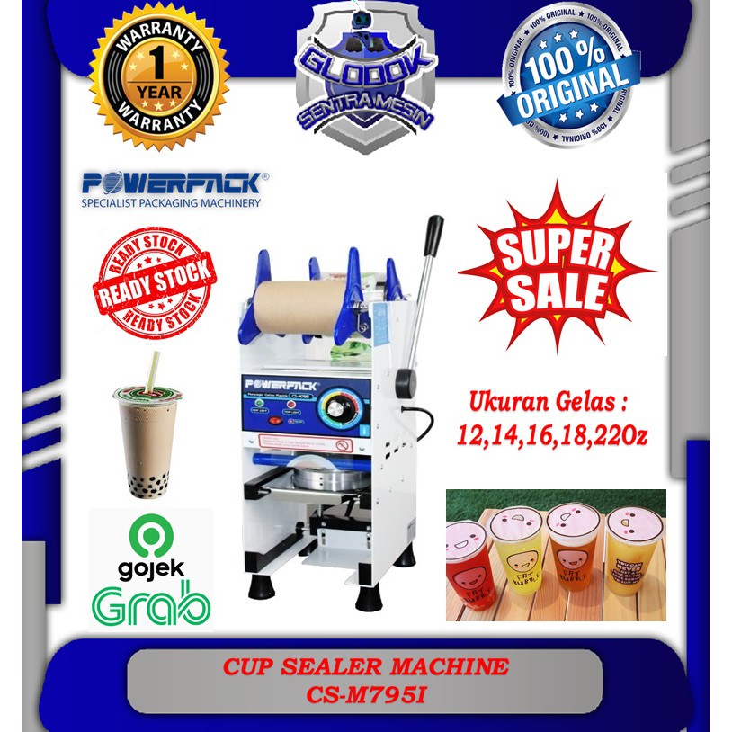 Mesin Penyegel Gelas Plastik CS-M795I Manual Cup Sealer POWERPACK