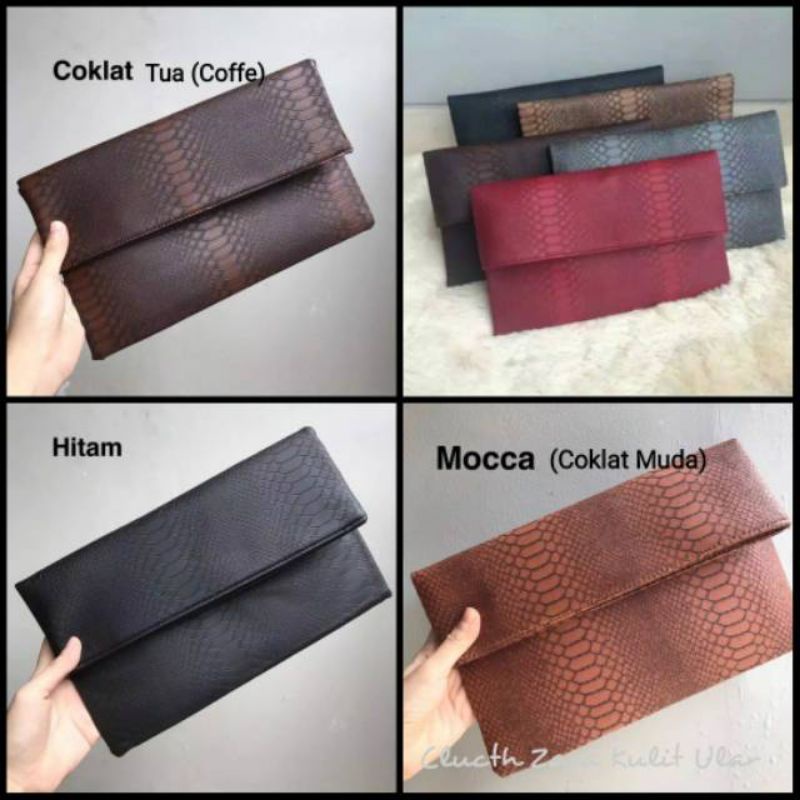 Dompet Panjang Wanita Clutch Zahara Kulit Ular