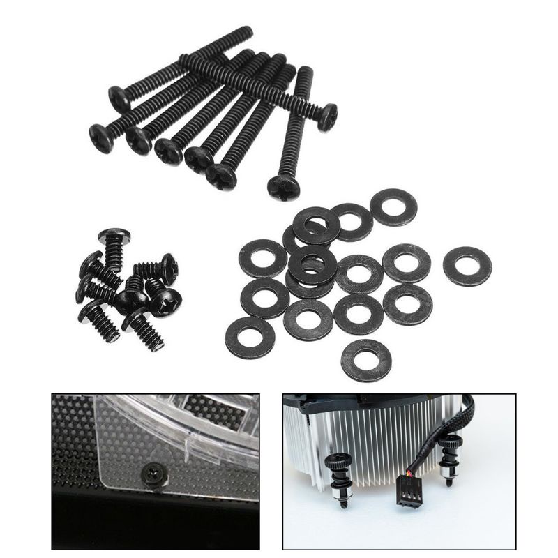 Bt Screw Set Untuk Pendingin Cairan CPU Radiator Isi 36-Pack