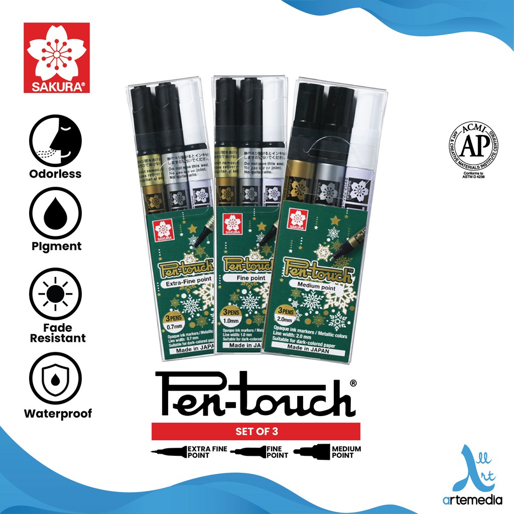 

Sakura Pen Touch Set 3 Paint Marker Pigment Color