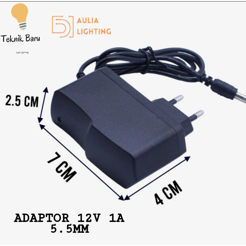 ADAPTOR 12V 1 AMPERE 1A PSU ADAPTER POWER SUPPLY 12 VOLT 1 AMPERE 12W FOR LED STRIP RGB CCTV ROUTER RECEIVER STB