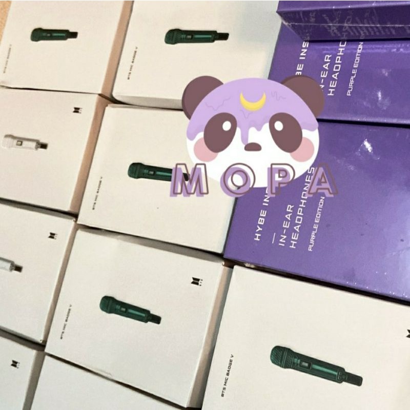 [READY] bts official hybe insight mic badge inear earphone photocard V taehyung bandana