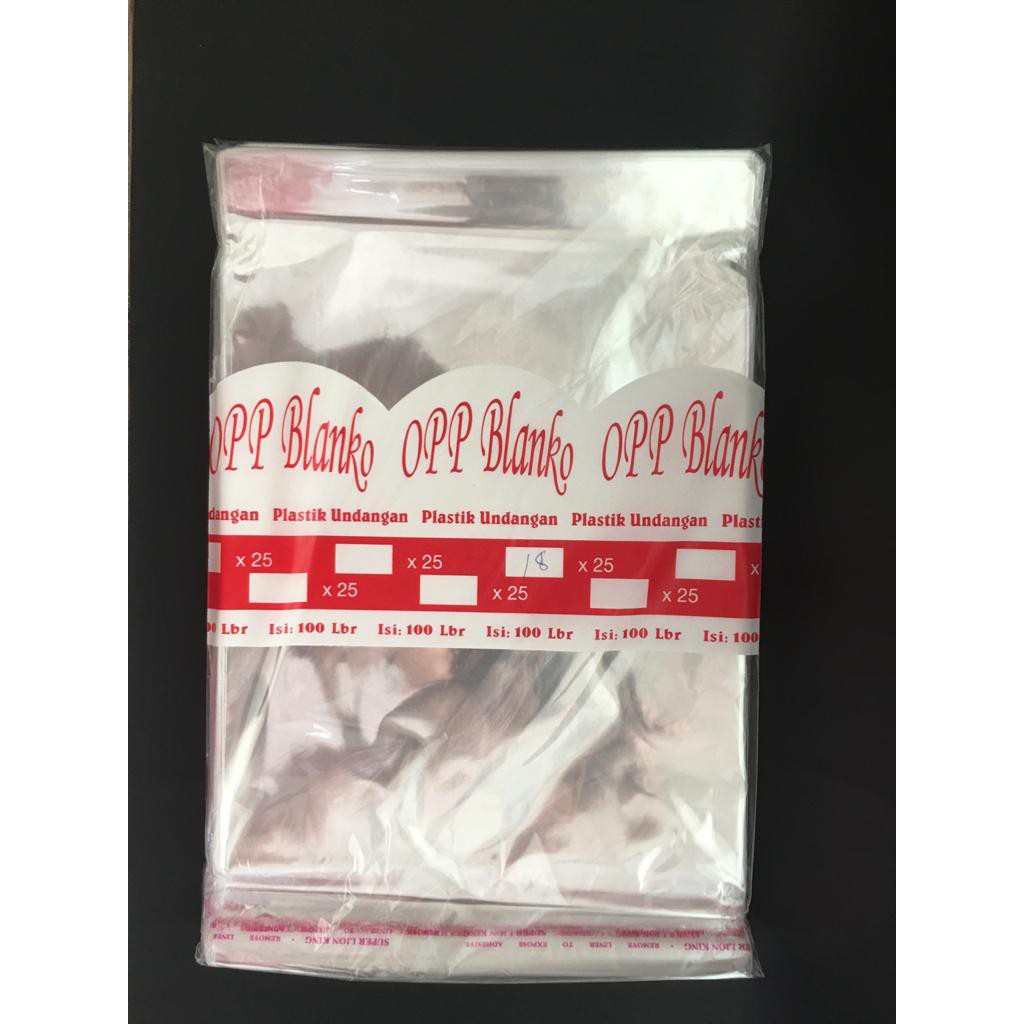 

PLASTIK OPP SEAL 18 X 25 PLASTIK KEMASAN BENING 18X25