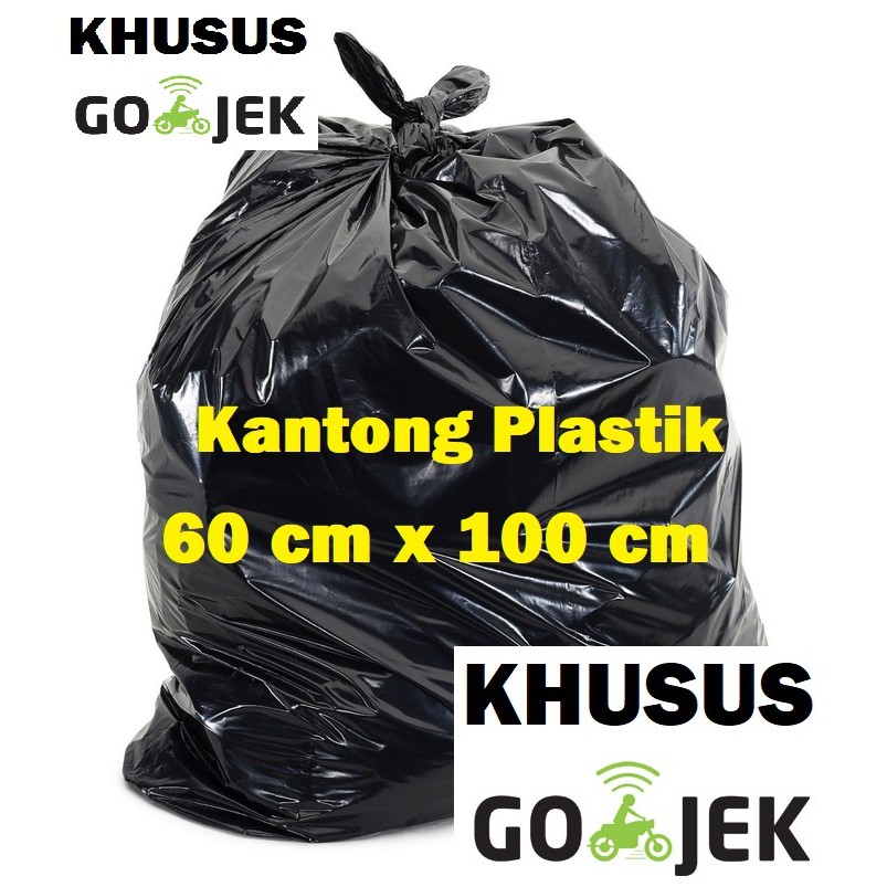 1 BALL - Grosir Plastik Sampah Hitam 60cm x 100cm Jual Plastik Besar Plastik Murah Sampah