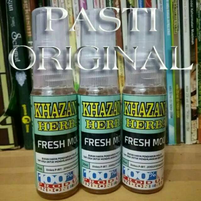 Khazanah spray herbal penyegar pengharum penghilang bau mulut fresh mouth